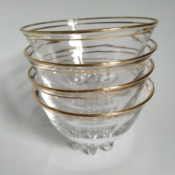 Schaaltjes met goud decoratie – made in France – 4 stuks (1)