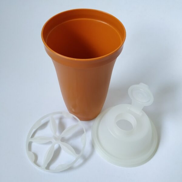 Shake beker – quick shaker Tupperware – oranje – hoogte 20 cm (5)