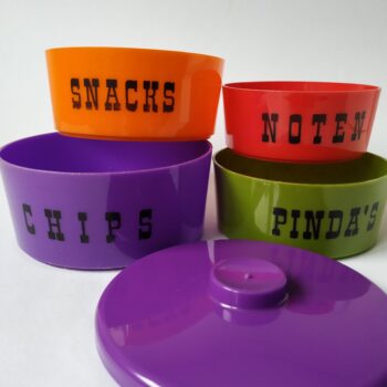 Vintage Snack bakjes (kunststof) uit de jaren 70