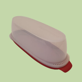 Worstbox transparant/rood van Tupperware