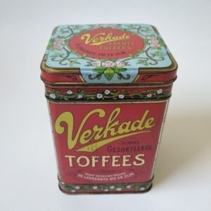 Vintage Blik Verkade Toffees, Verkade fijne gesorteerde TOFFEES