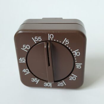 Vintage bruine kookwekker/keukenwekker