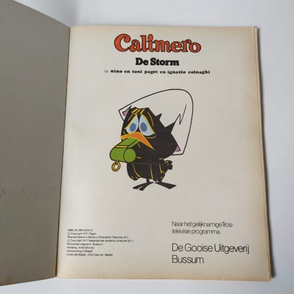 Vintage stripboek Calimero De Storm uit 1977