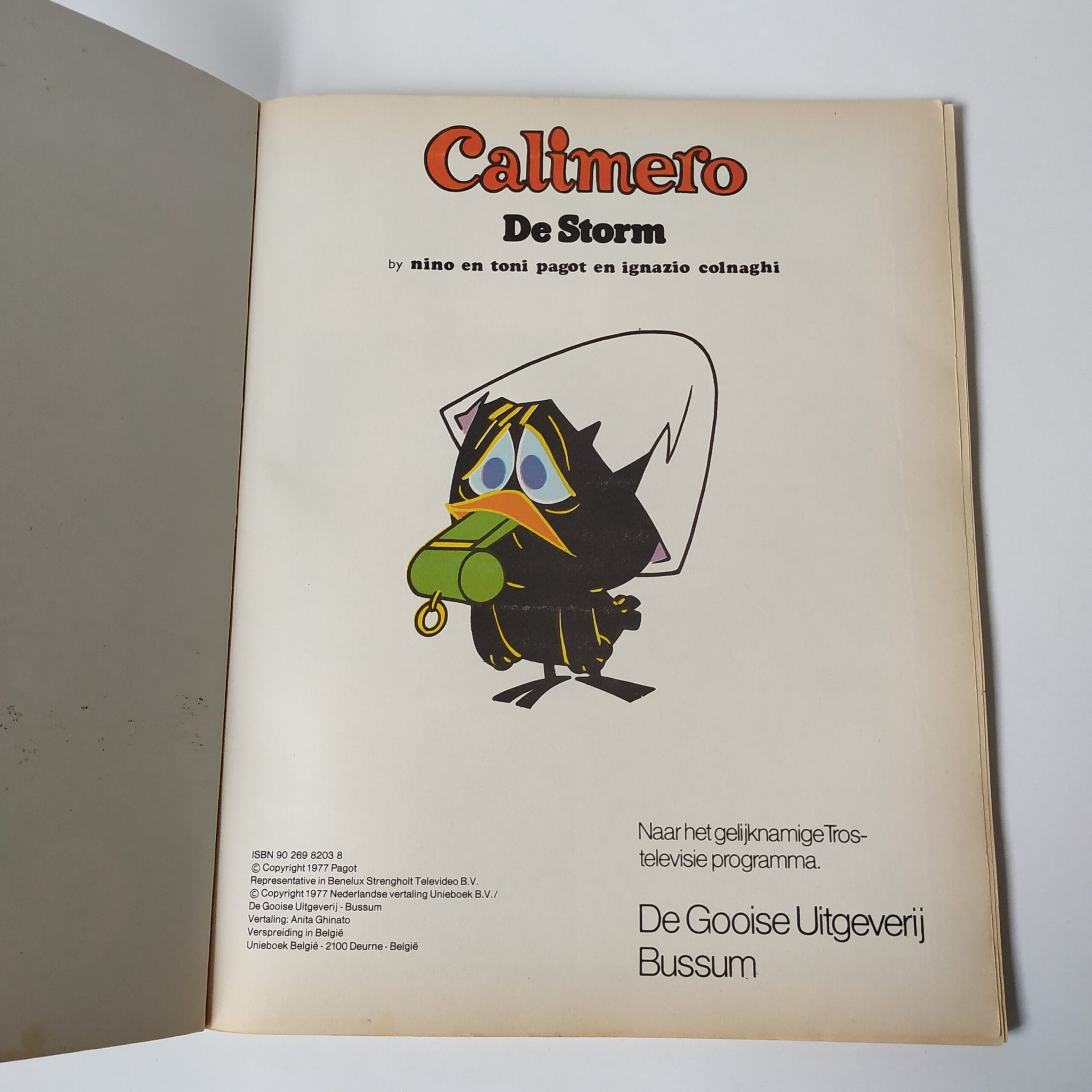 Stripboek Calimero De Storm uit 1977 (2)