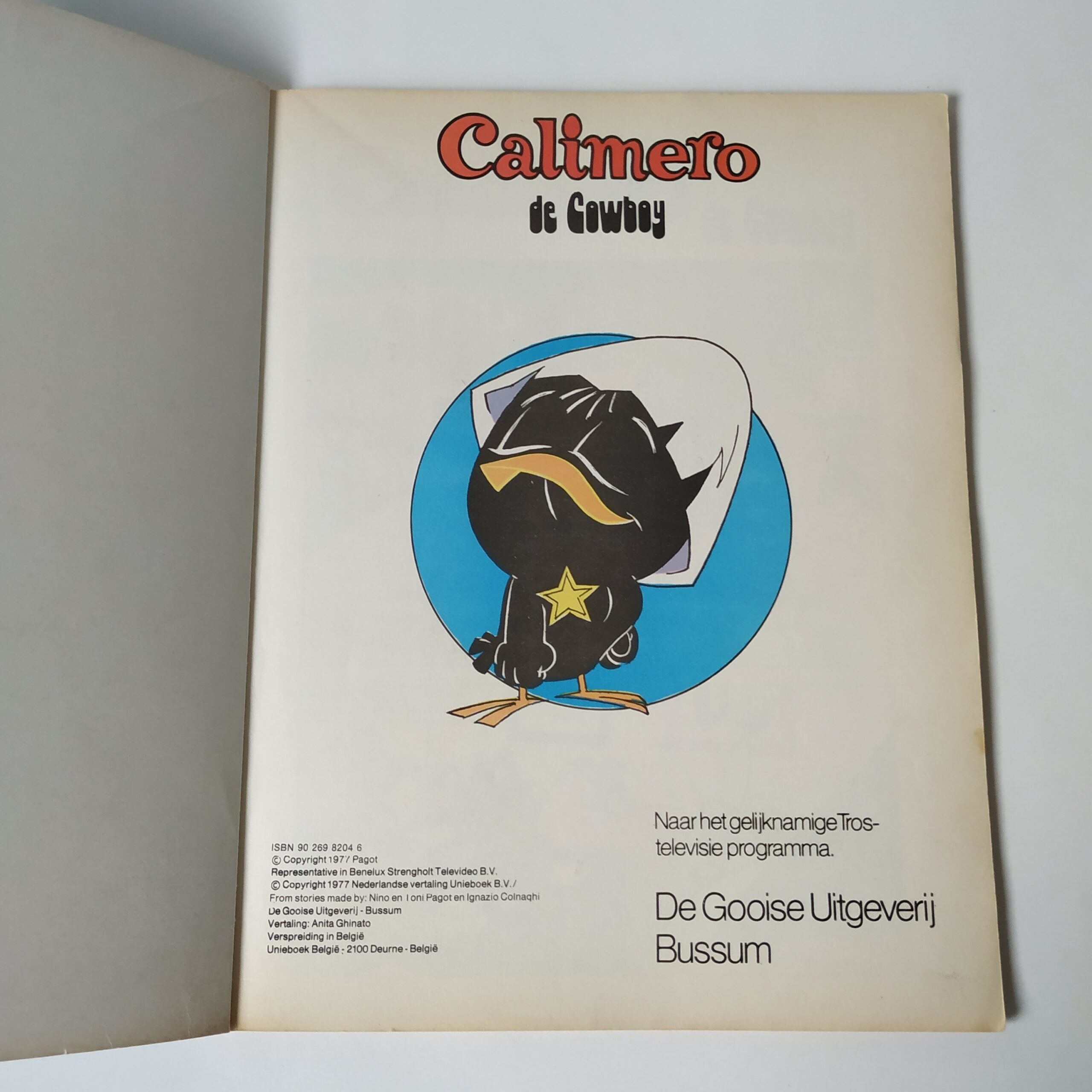 Stripboek Calimero de cowboy uit 1977 (2)