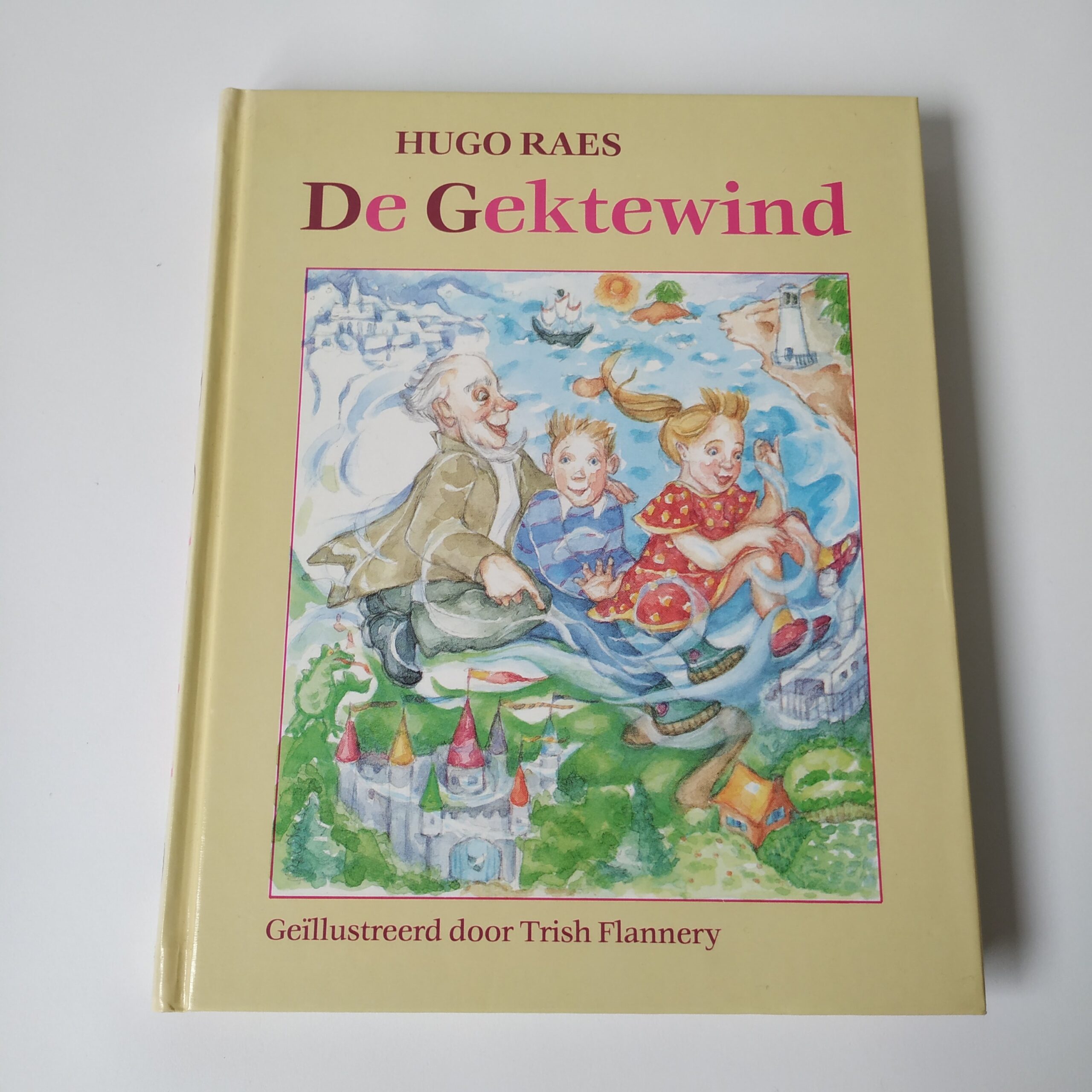 Vintage boek De Gektewind is een sprookjesachtig voorleesboek voor jonge kinderen