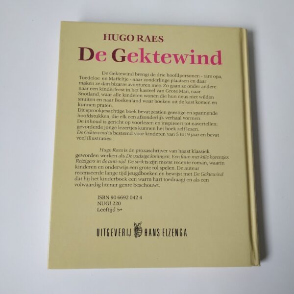 Vintage boek De Gektewind is een sprookjesachtig voorleesboek voor jonge kinderen