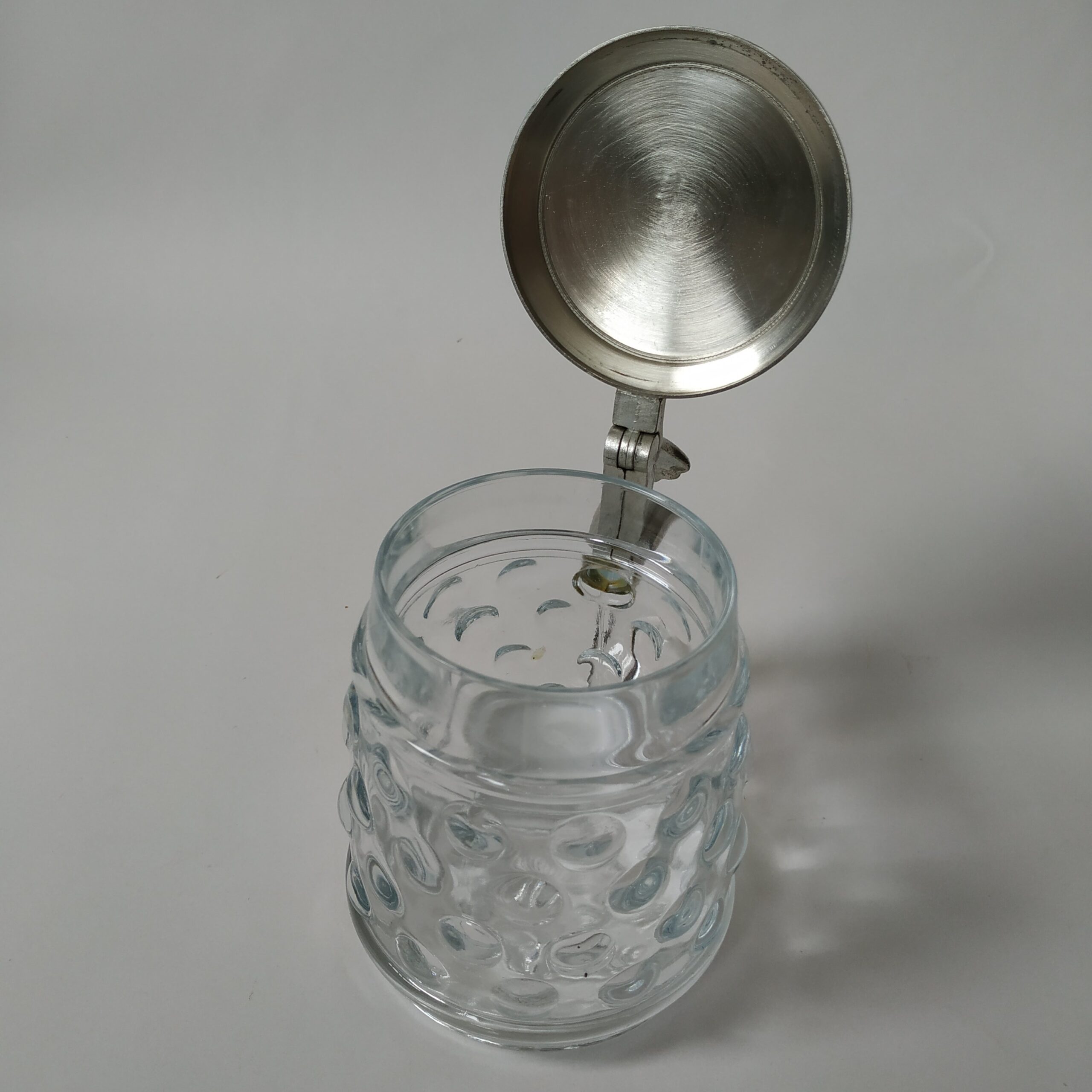 Glazen bierpul met deksel – inhoud 500 ml – totale hoogte 15 cm (3)