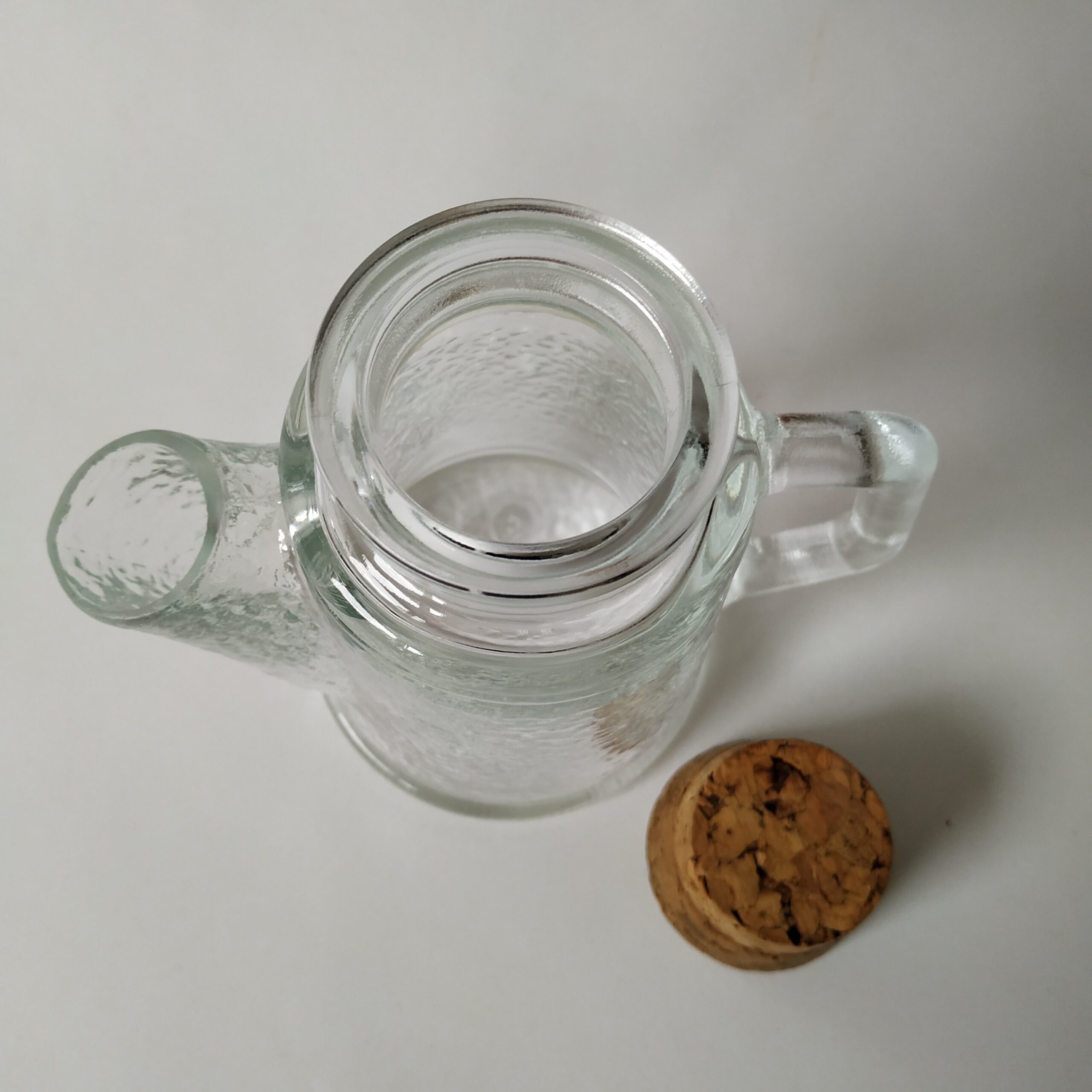 Pindastrooier van glas met kurken dop van WMF – hoogte is 14 cm (2)