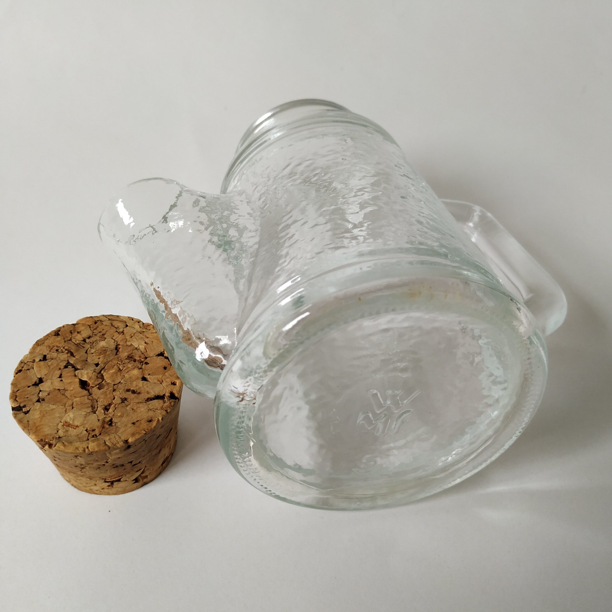 Pindastrooier van glas met kurken dop van WMF – hoogte is 14 cm (4)