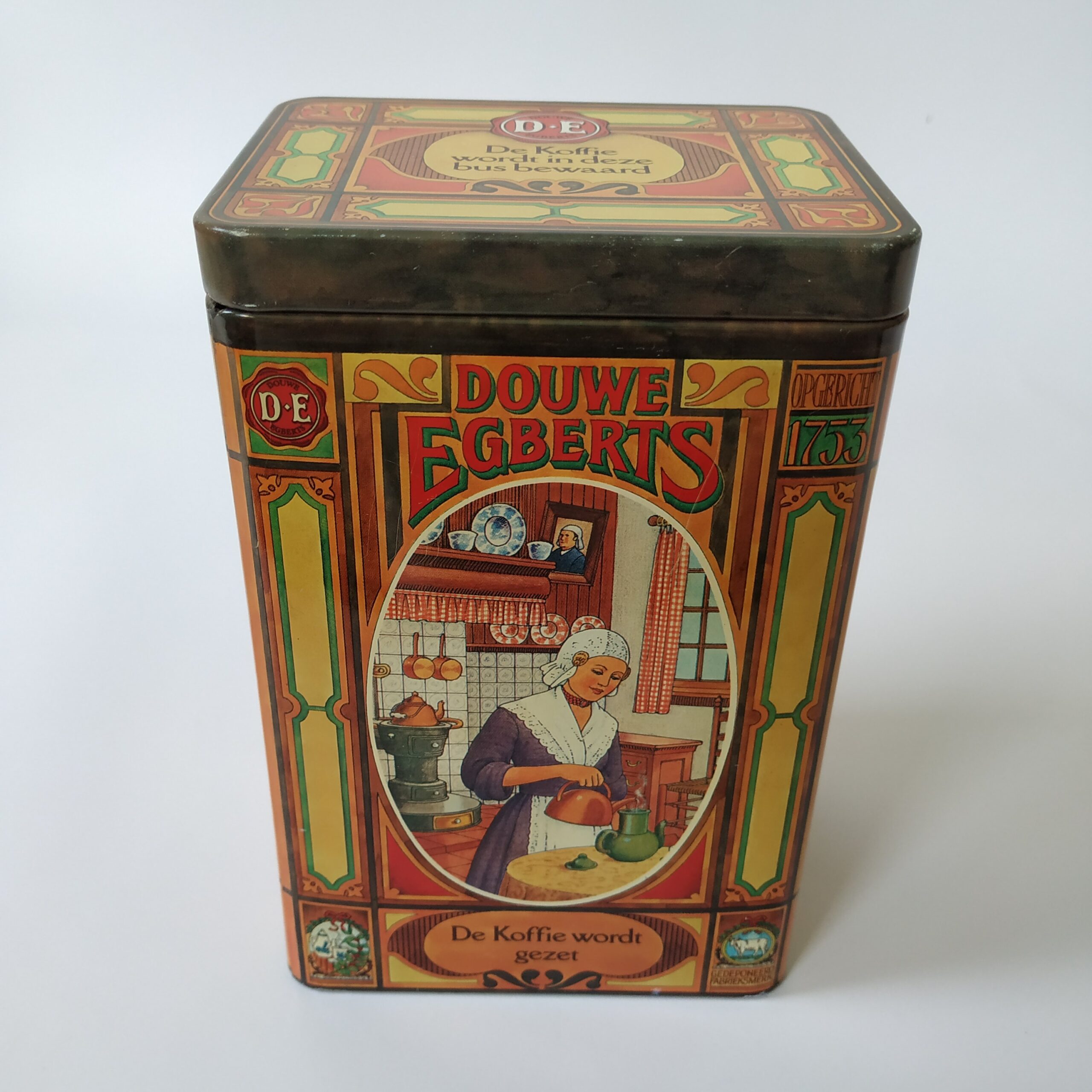 Vintage blik/bewaar bus Koffie van Douwe Egberts