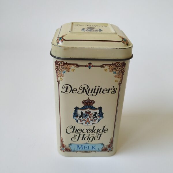 Blikje de Ruijter's chocolade hagel melk - afmeting 13x7x7 cm (1)