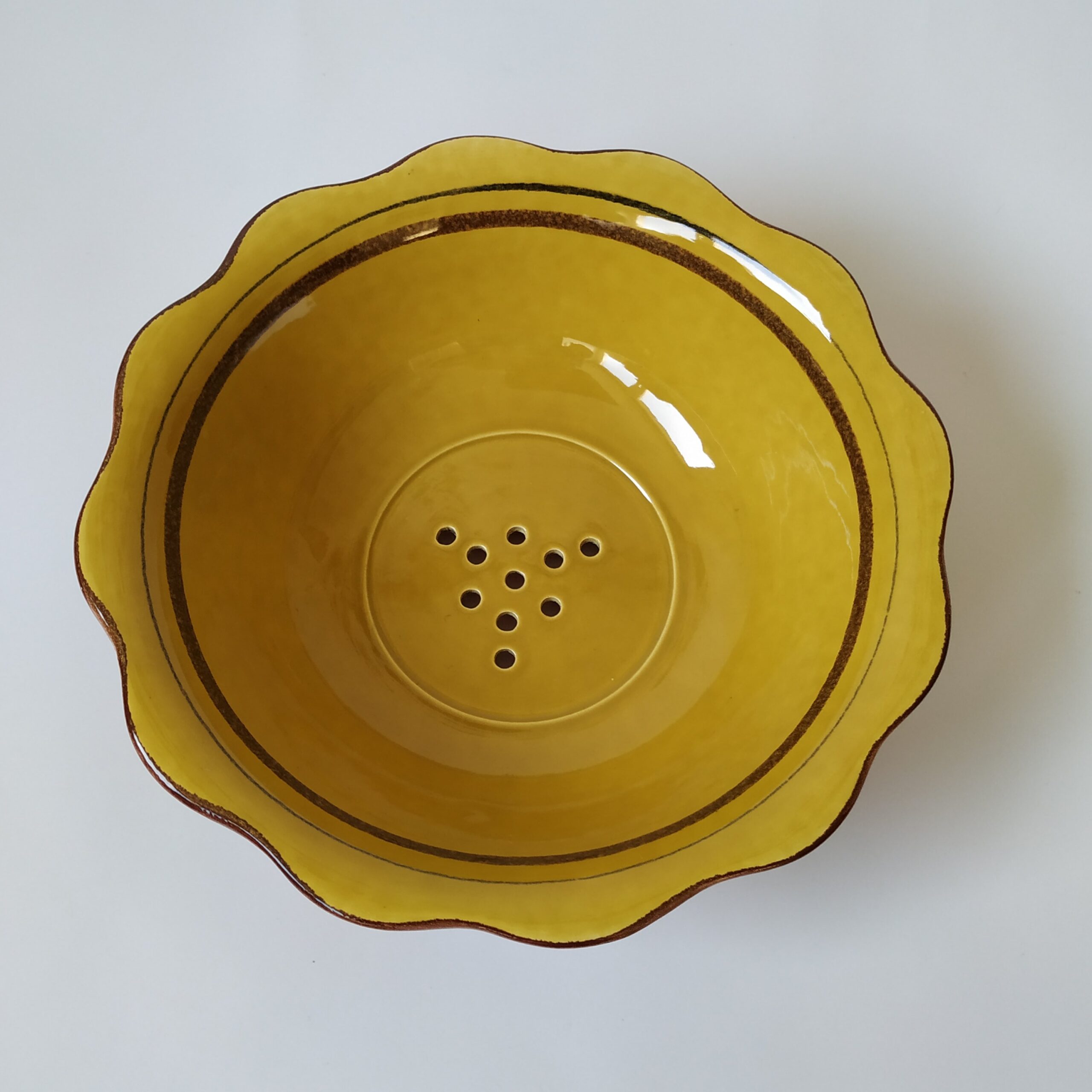 Fruittest – kleur oranje met oker geel – diameter 21,5 cm – hoogte 7 cm (2)