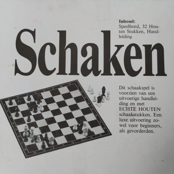 Vintage schaakspel van Selecta met leerboek Jeugdschaak (KNSB)