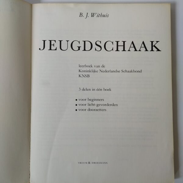 Vintage schaakspel van Selecta met leerboek Jeugdschaak (KNSB)