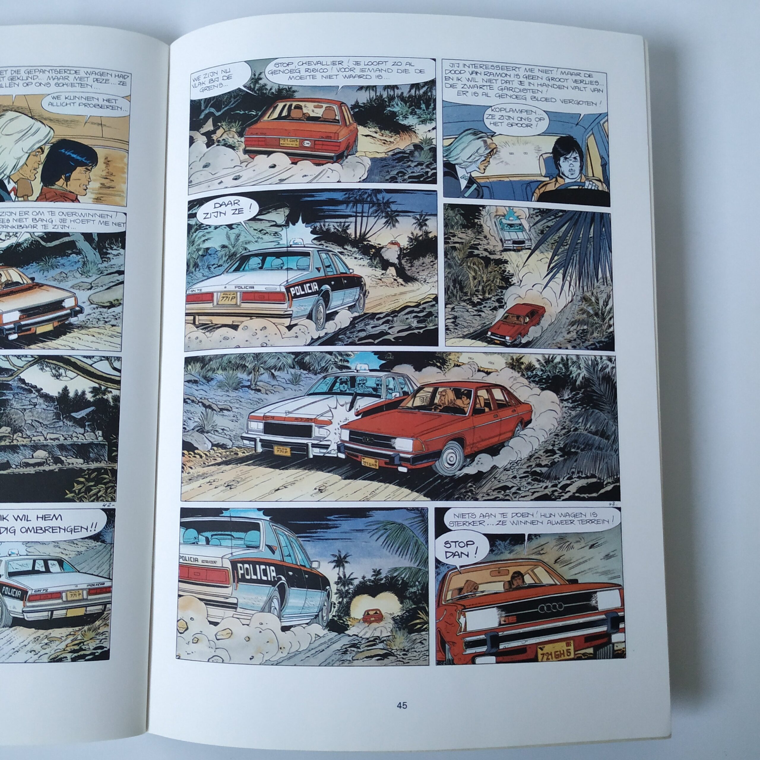 Stripboek Alain chevallier – aanslag bij formule 1 – 1980 (5)