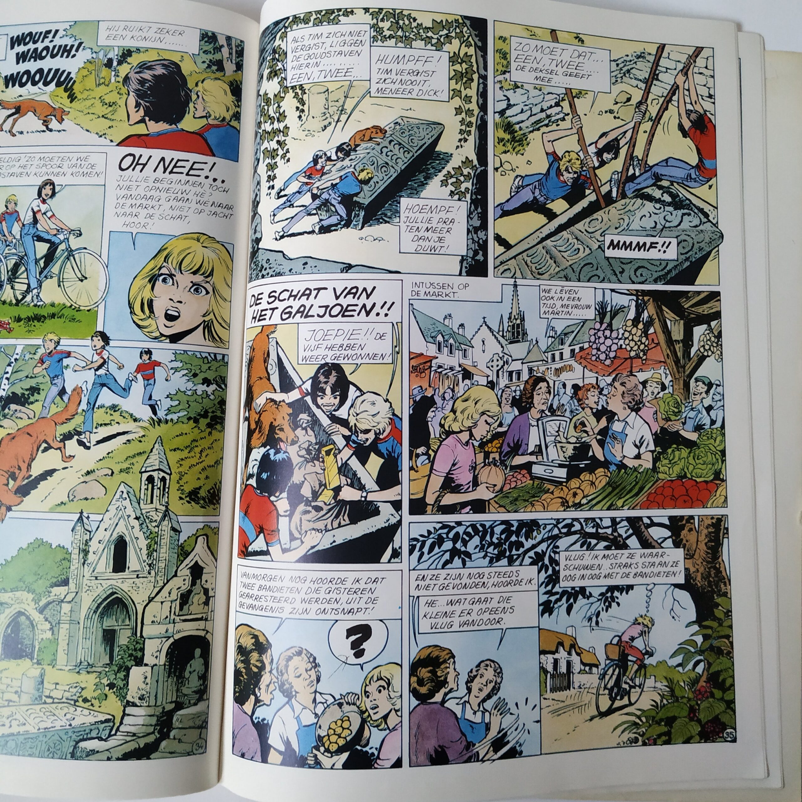Stripboek De Vijf – De jacht op het goud uit 1982 (5)