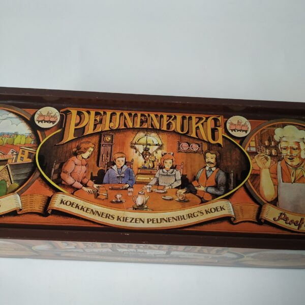 Vintage rechthoekig blik / trommel van Peijnenburg ontbijtkoek