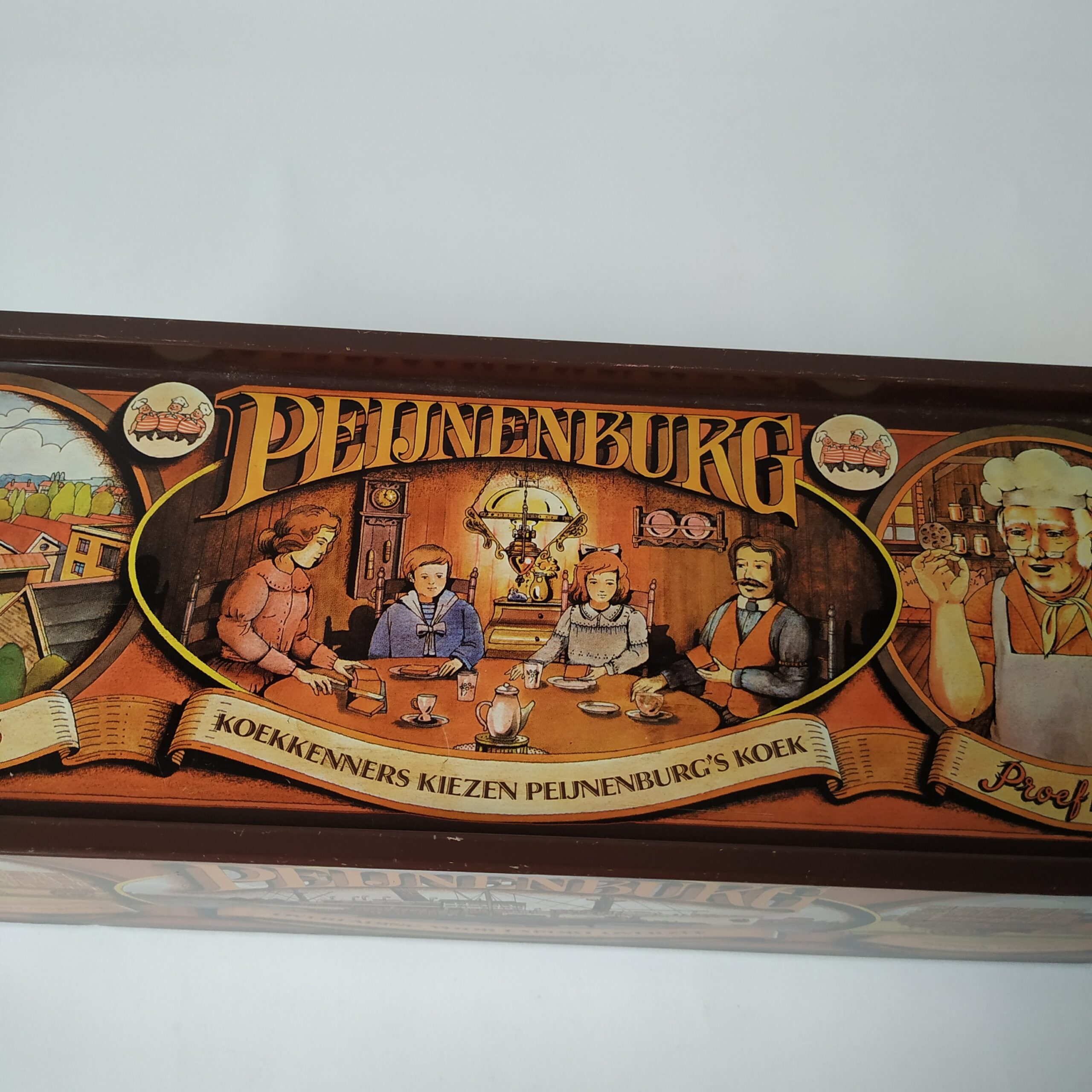 Blik – trommel van Peijnenburg ontbijtkoek – afm. 31×10,5×9 cm (5)