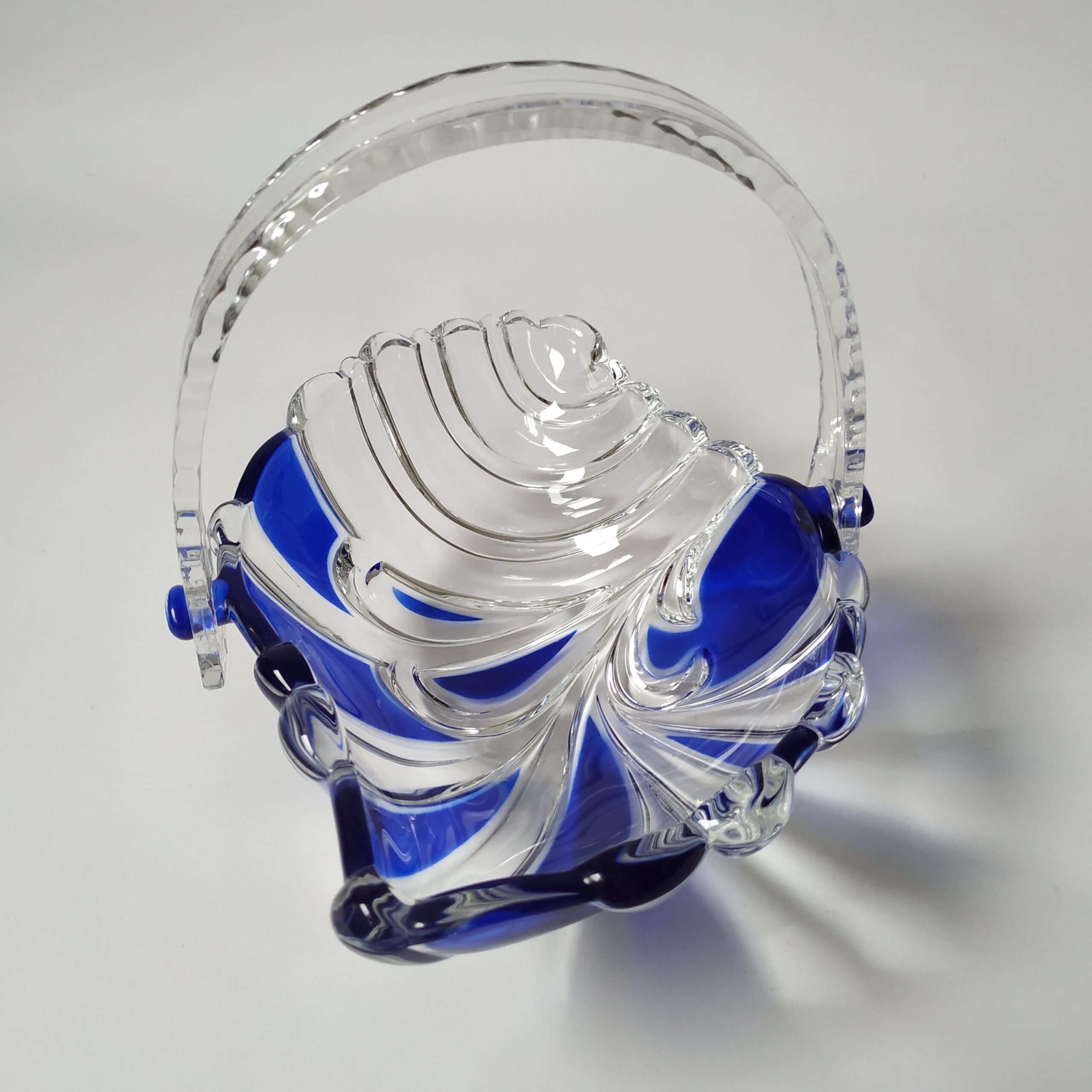 Bonbon schaal van glas met kunststof hengsel – 21,5 x 17 cm – hoogte 17 cm incl. hengsel (2)