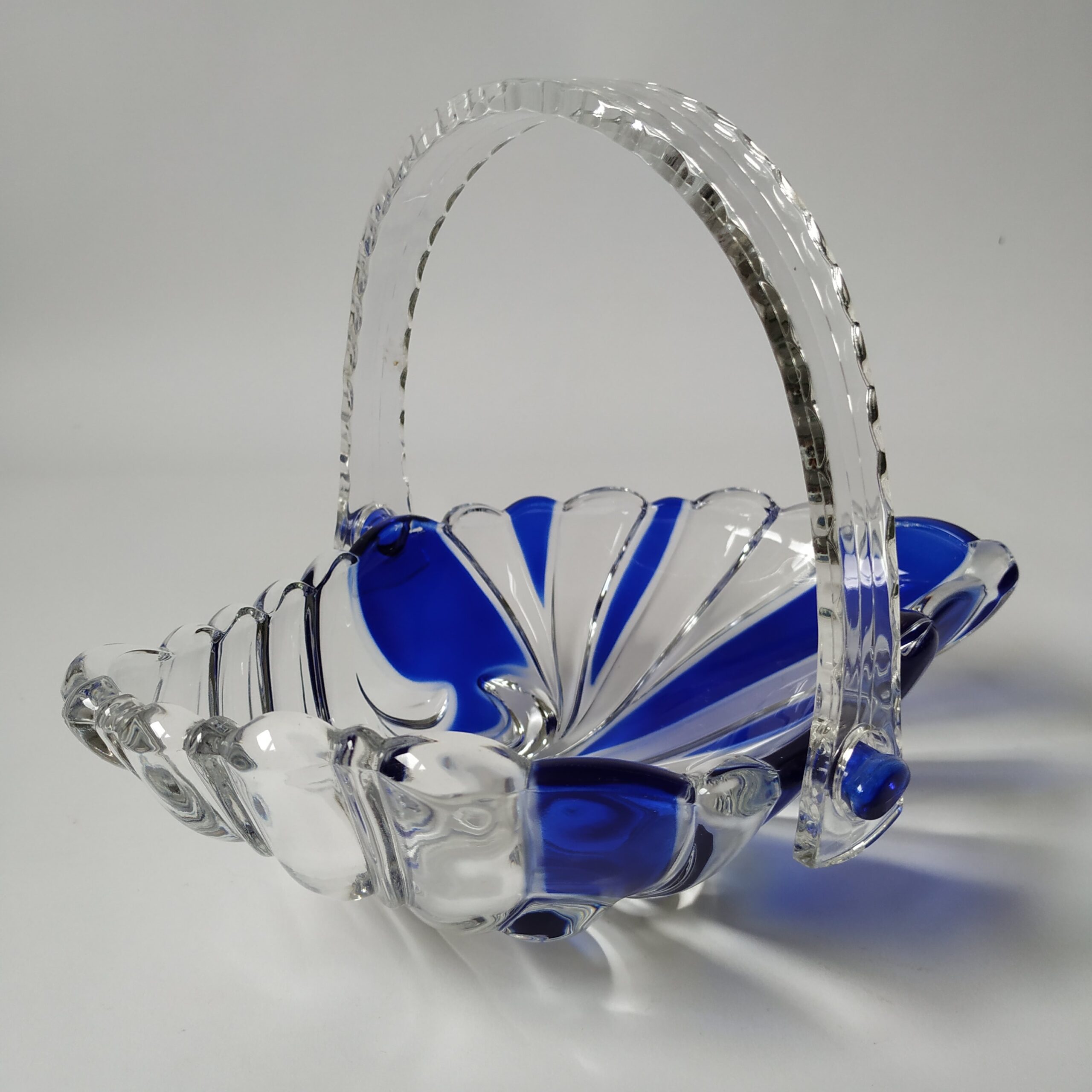 Bonbon schaal van glas met kunststof hengsel – 21,5 x 17 cm – hoogte 17 cm incl. hengsel (3)