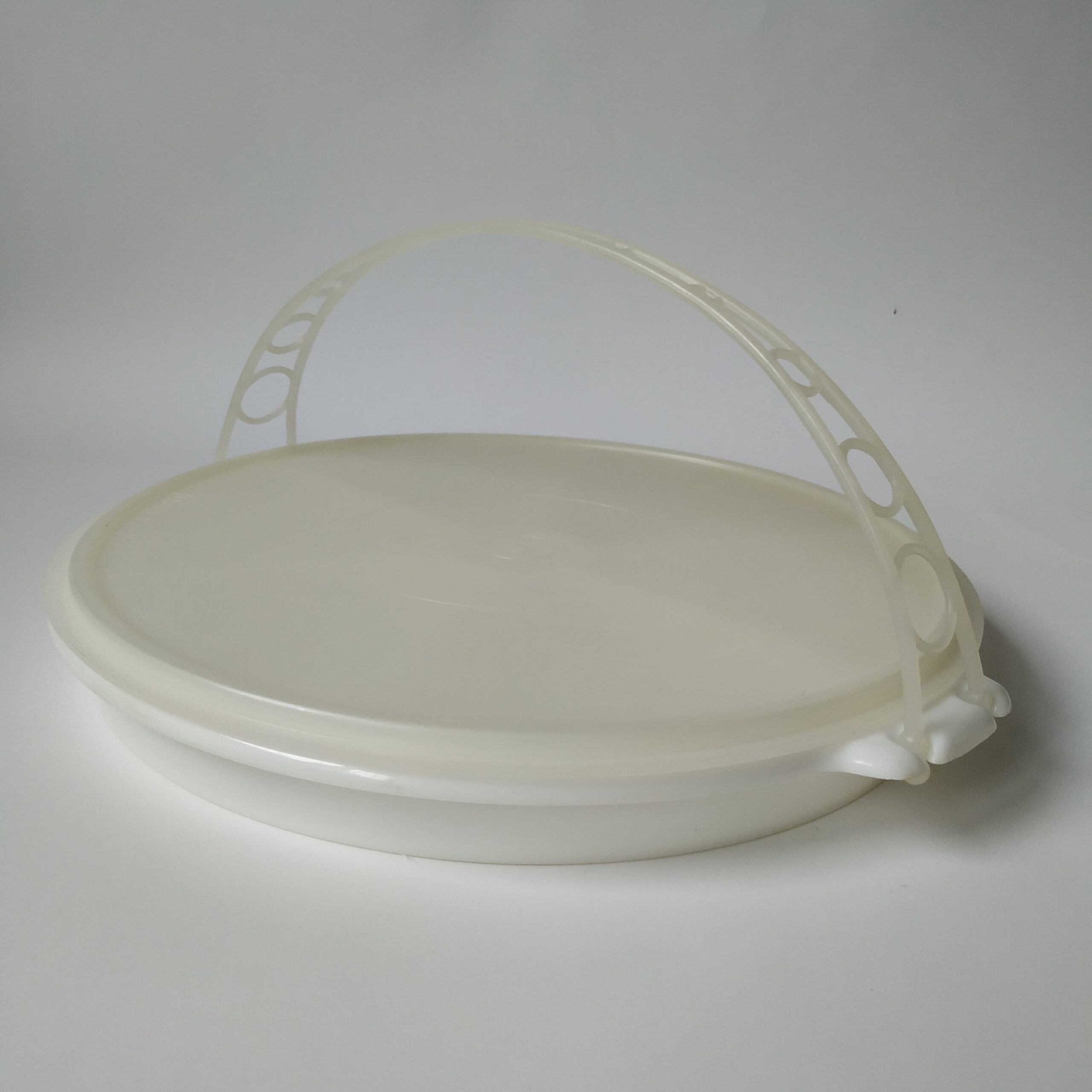Snackschaal – partyschaal Tupperware met hengsel – kleur wit – diameter 32,5 cm (5)