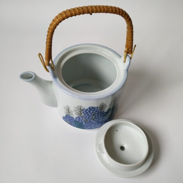 Vintage porselein theepot met theelicht (rechaud)