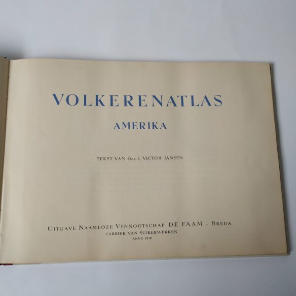 Vintage Volkeren-Atlas Amerika