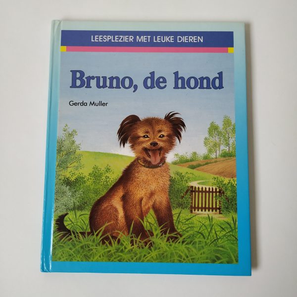 Vintage Boek Bruno, de hond geschreven. Geschreven door Gerda Muller