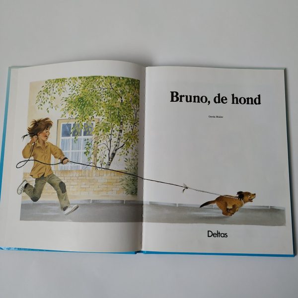 Vintage Boek Bruno, de hond geschreven. Geschreven door Gerda Muller