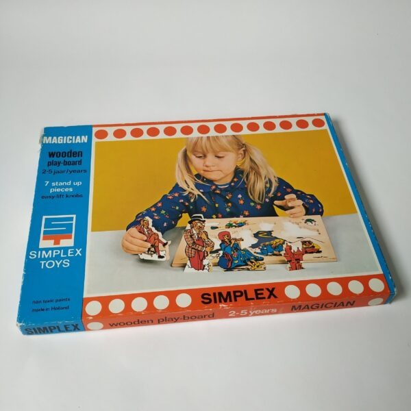 Vintage kinderpuzzel / noppenpuzzel van Tita Tovenaar van Simplex Toys