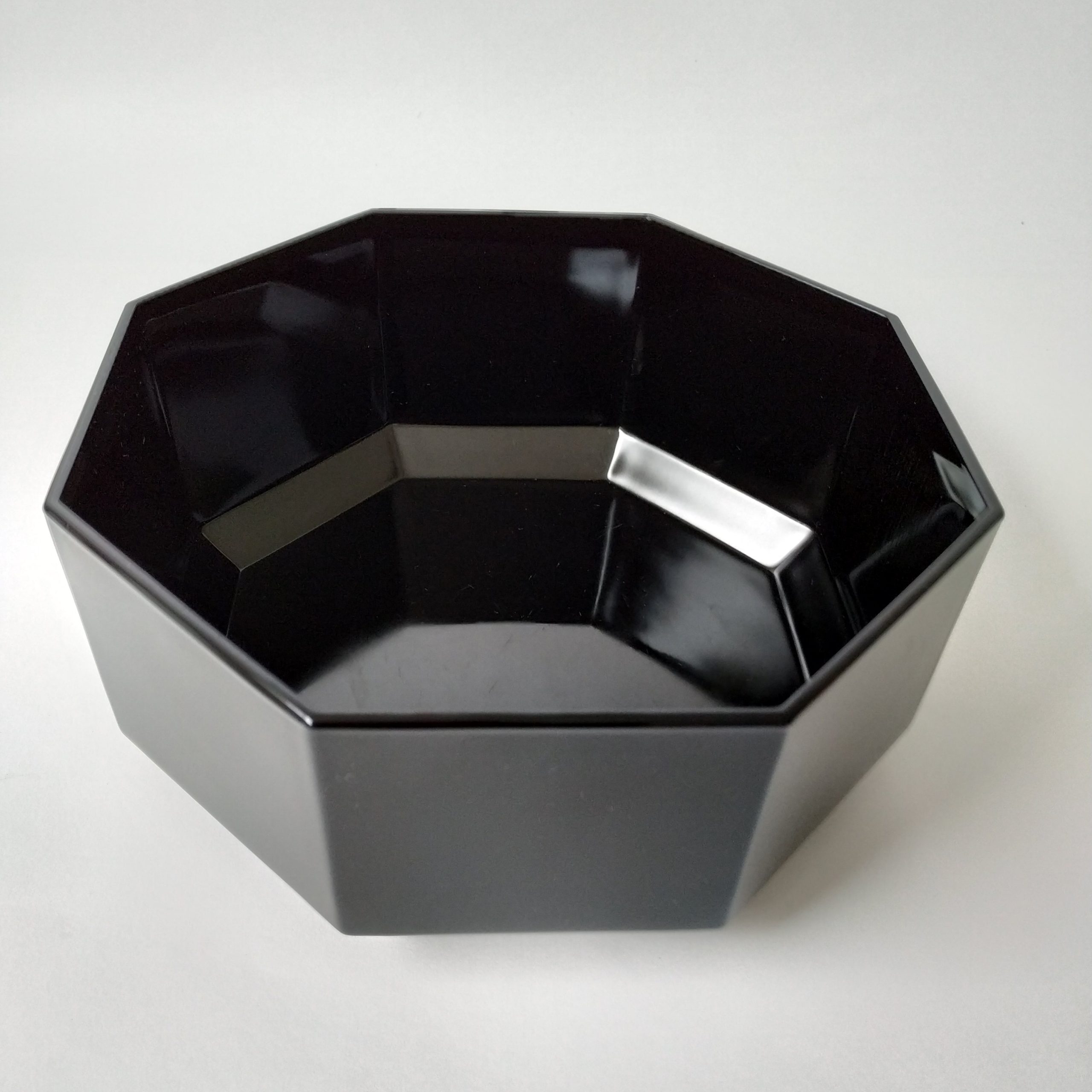 Schaal Arcoroc France Octime – achtzijdig – zwart – diameter 23 cm – hoogte 10 cm (2)