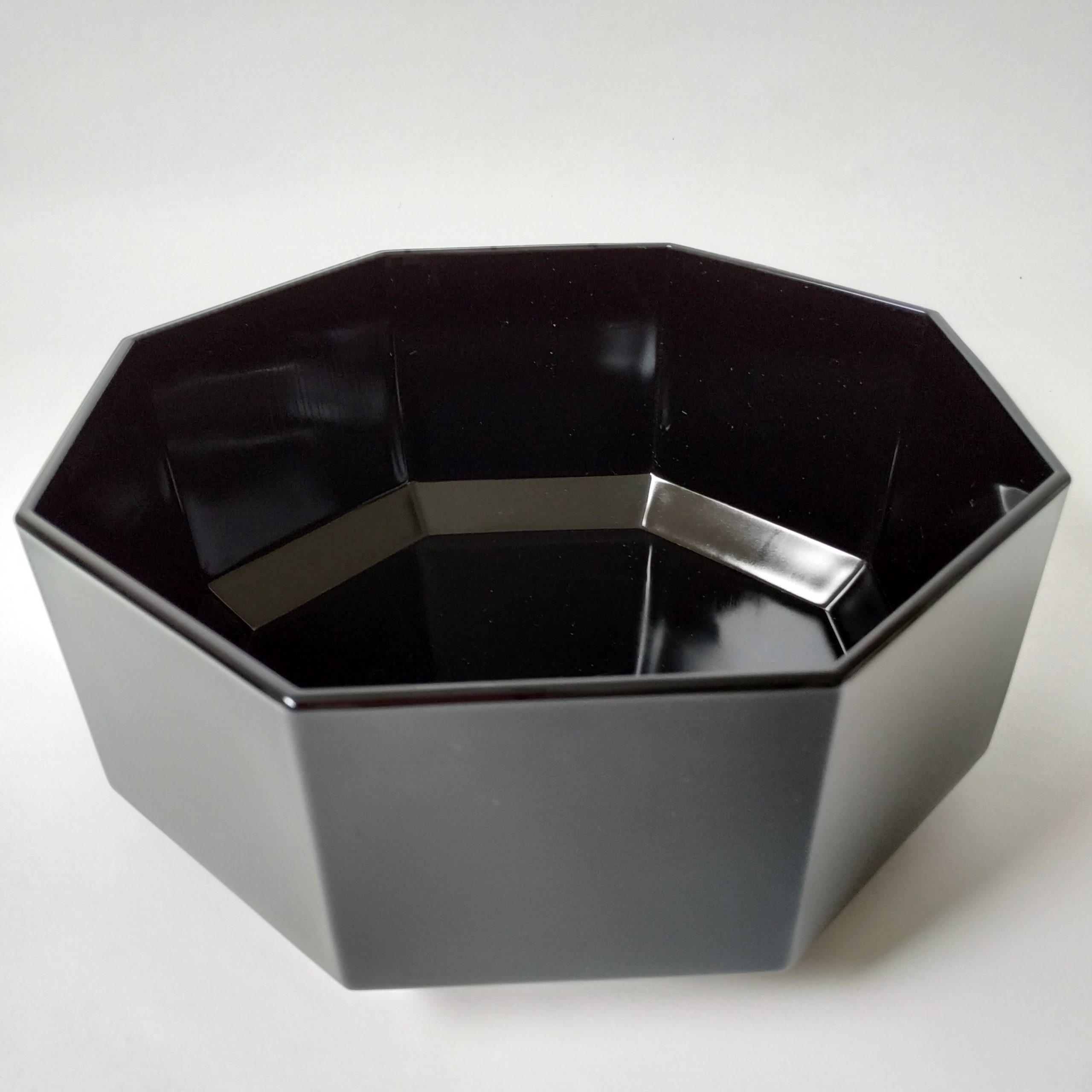 Schaal Arcoroc France Octime – achtzijdig – zwart – diameter 23 cm – hoogte 10 cm (4)