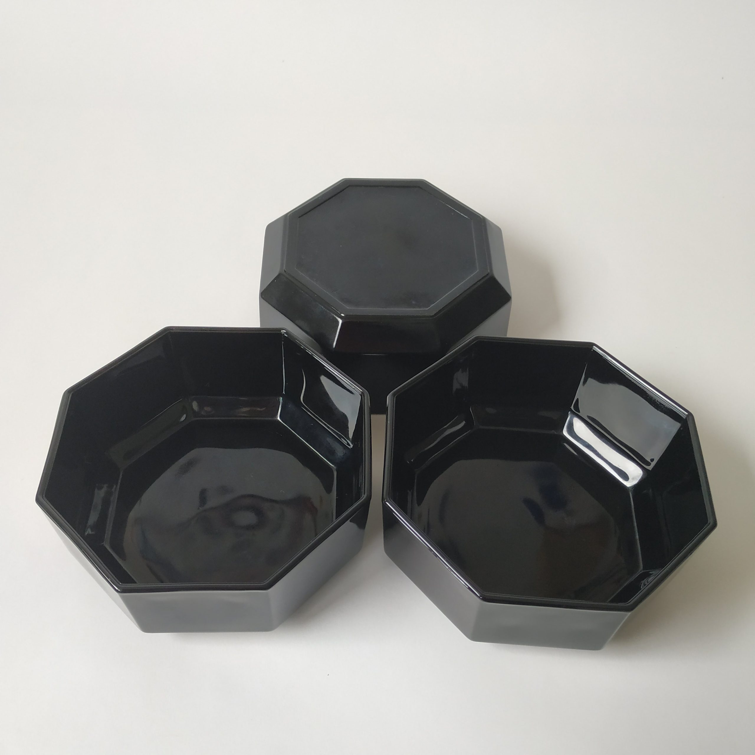 Schaaltjes Arcoroc France Octime -zwart- 3 stuks – diam. 11,5 cm en hoogte 5 cm (4)