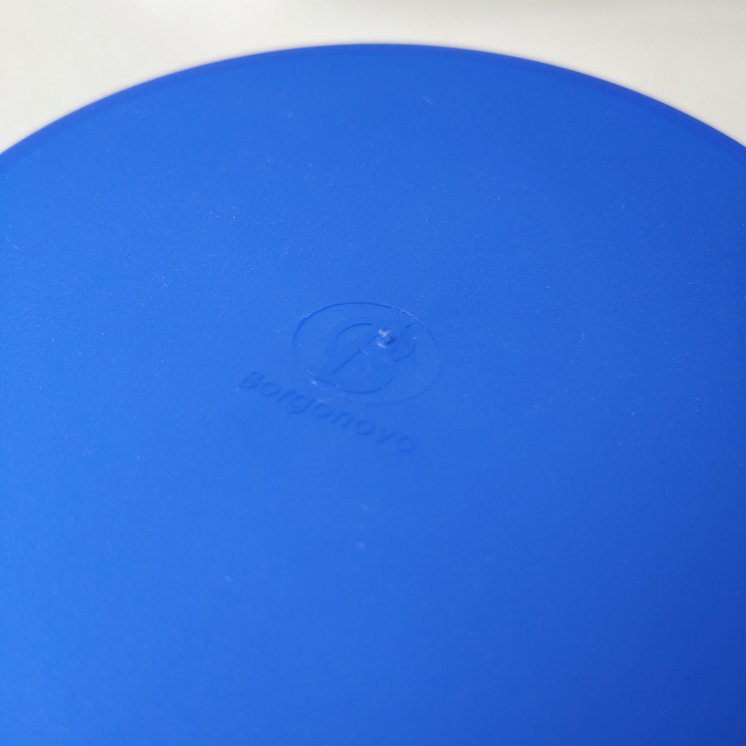 Koek – snoep pot van glas van Borgonovo Italy met blauwe schroefdeksel – afmeting 20x16x20 cm(5)