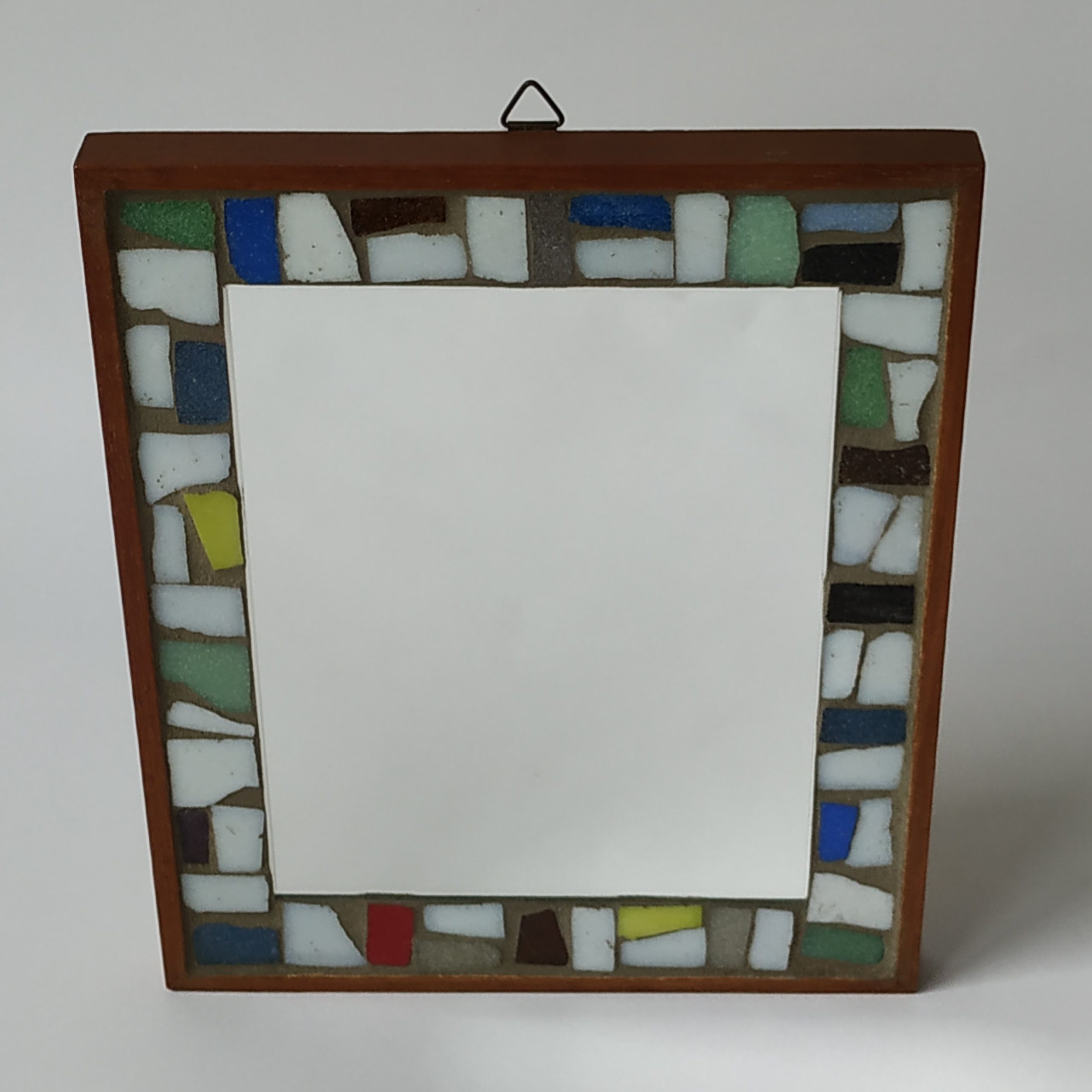 Spiegel Mozaiek in houten lijst – 22,5×18,5×2 cm (1)