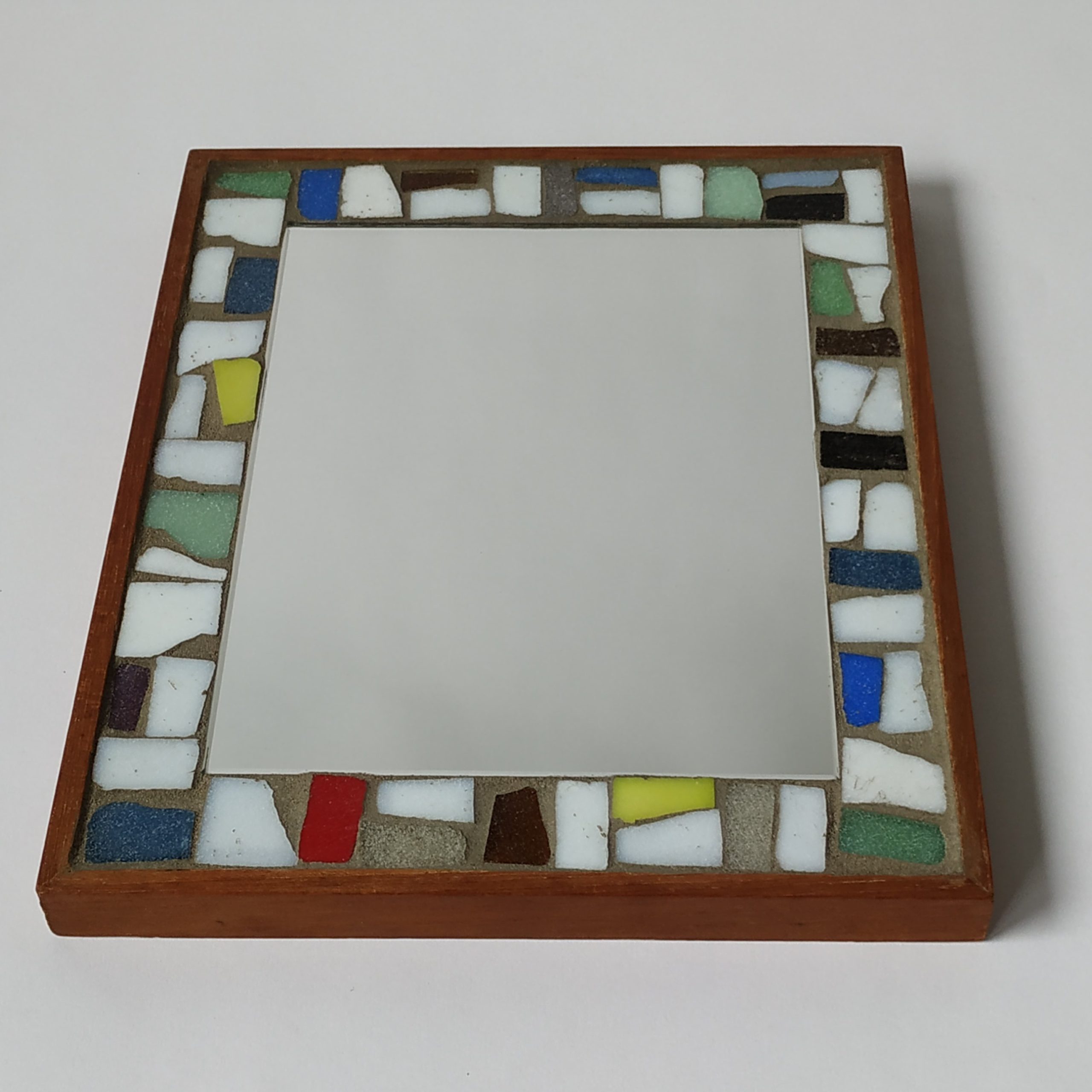 Spiegel Mozaiek in houten lijst – 22,5×18,5×2 cm (3)
