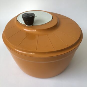 Vintage slacentrifuge (slaslinger) van Moulinex in een mooie oranje kleur