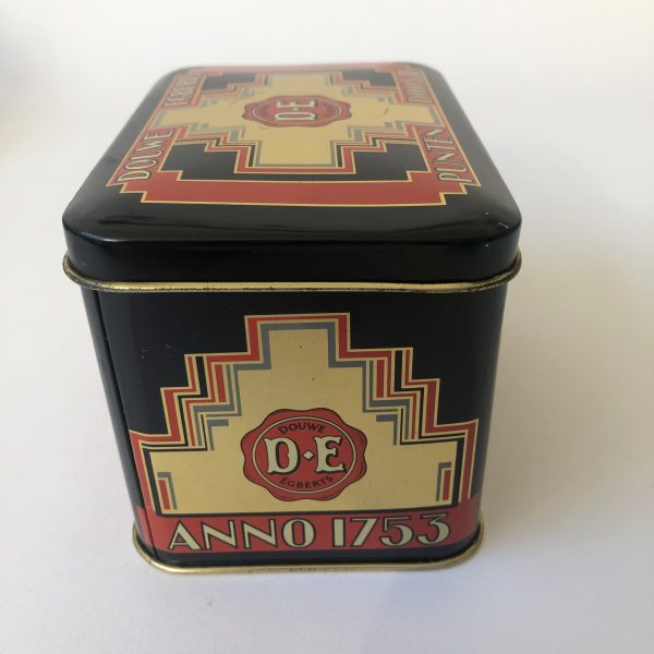 Vintage blik/trommel waarde punten doosje van Douwe Egberts