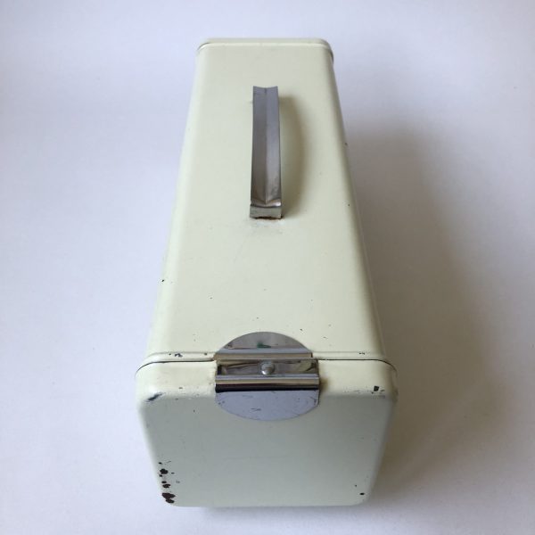 Vintage ontbijtkoekblik/trommel met snijplankje