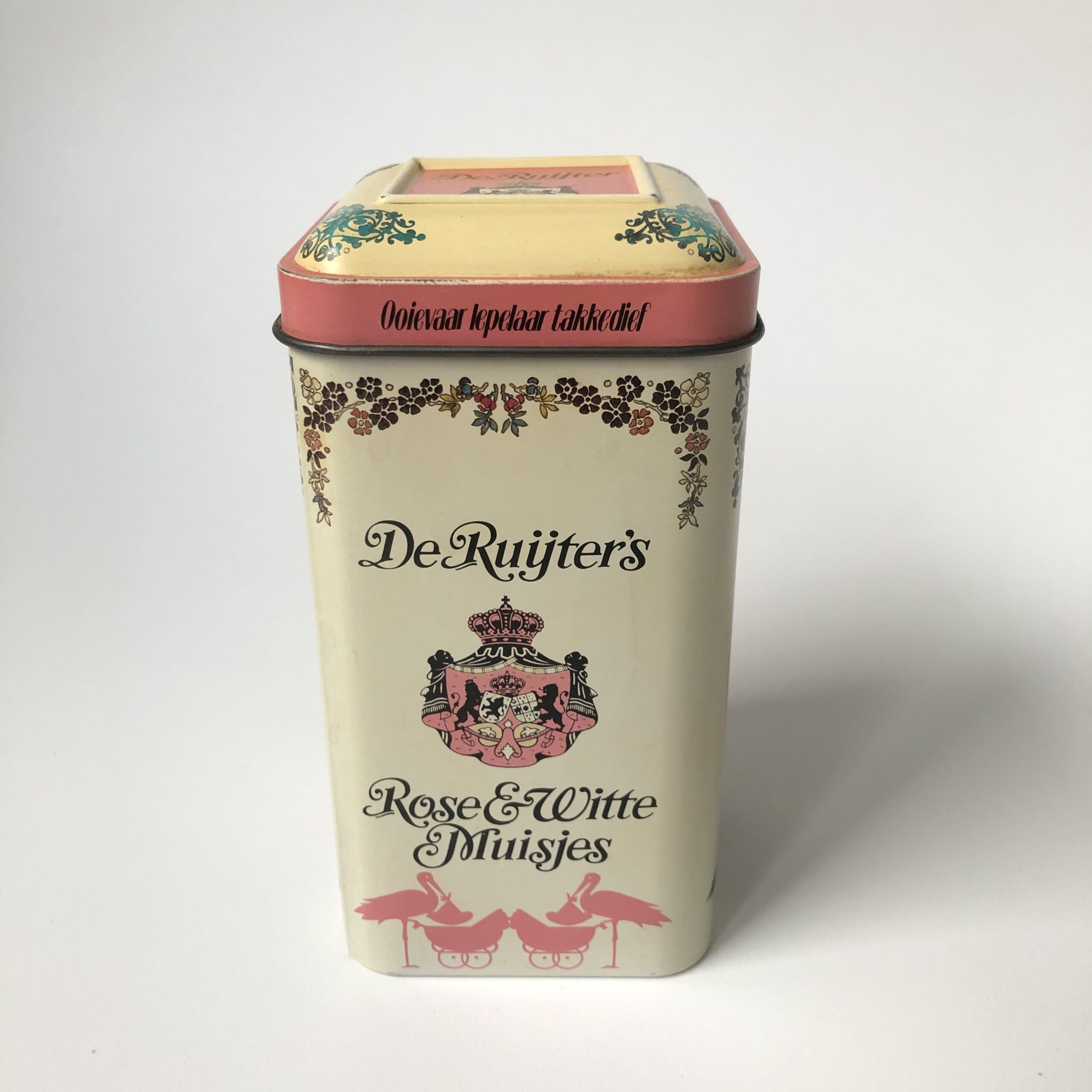 Vintage blikje van de Ruijter, Rose & Witte Muisjes