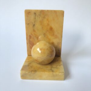 Vintage boekensteun Genuine Alabaster, hand carved