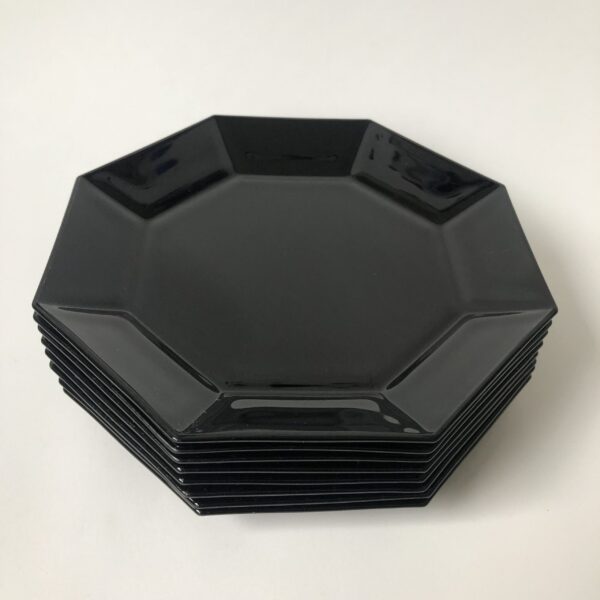 Bordjes (achthoekig) van Arcoroc France Octime - diameter 18 cm - 8 stuks (1) Vintage bordjes van Arcoroc France Octime