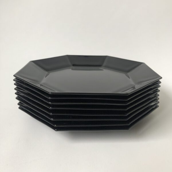 Bordjes (achthoekig) van Arcoroc France Octime - diameter 18 cm - 8 stuks (2) Vintage bordjes van Arcoroc France Octime