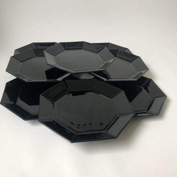 Bordjes (achthoekig) van Arcoroc France Octime - diameter 18 cm - 8 stuks (3) Vintage bordjes van Arcoroc France Octime