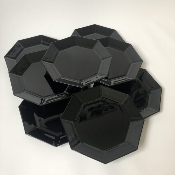 Bordjes (achthoekig) van Arcoroc France Octime - diameter 18 cm - 8 stuks (4) Vintage bordjes van Arcoroc France Octime