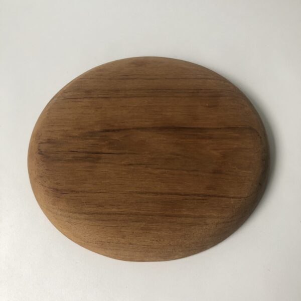 Fonduebord - snackbord van hout -diameter 25 cm - hoogte 2 cm - 4 vaks (4) Vintage decoratieve houten fonduebord / snackbord