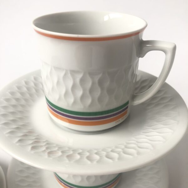 Kop en schotel (porselein) Schirnding Bavaria - Van Nelle - 3 stuks - inhoud 125 ml (2) Vintage porselein kop en schotel van Schirding Bavaria