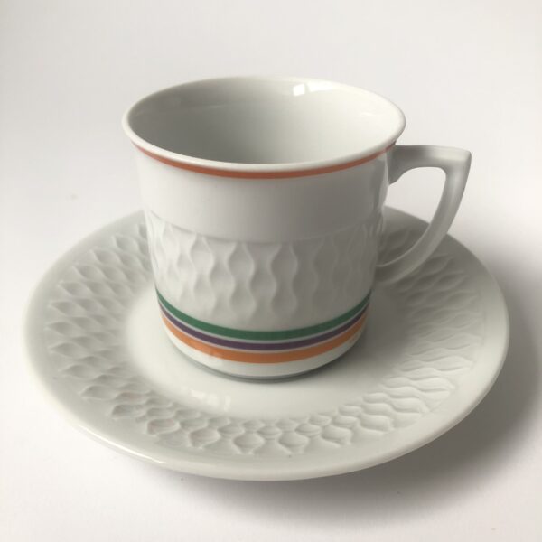 Kop en schotel (porselein) Schirnding Bavaria - Van Nelle - 3 stuks - inhoud 125 ml (3) Vintage porselein kop en schotel van Schirding Bavaria