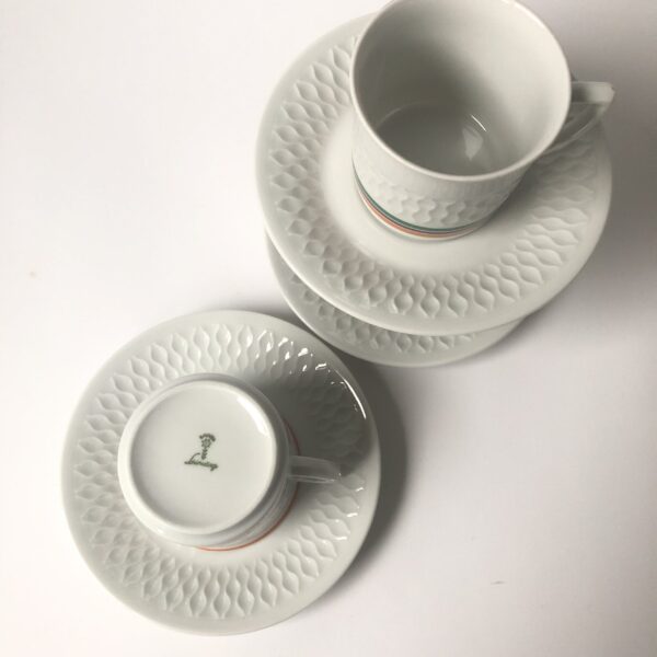 Kop en schotel (porselein) Schirnding Bavaria - Van Nelle - 3 stuks - inhoud 125 ml (4) Vintage porselein kop en schotel van Schirding Bavaria